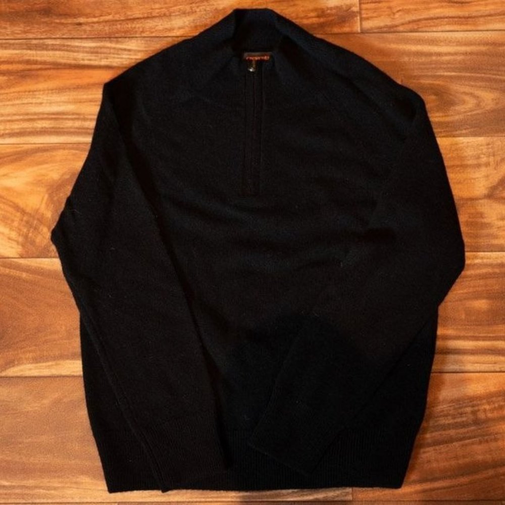 J Crew Crew Cuts Black Cashmere Sweater Boys Small 6-7